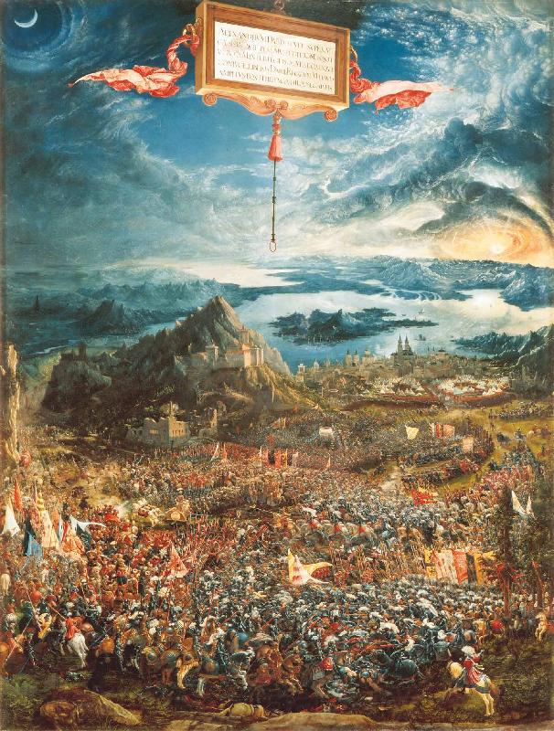 Albrecht Altdorfer Battle of Alexander at Issus Germany oil painting art